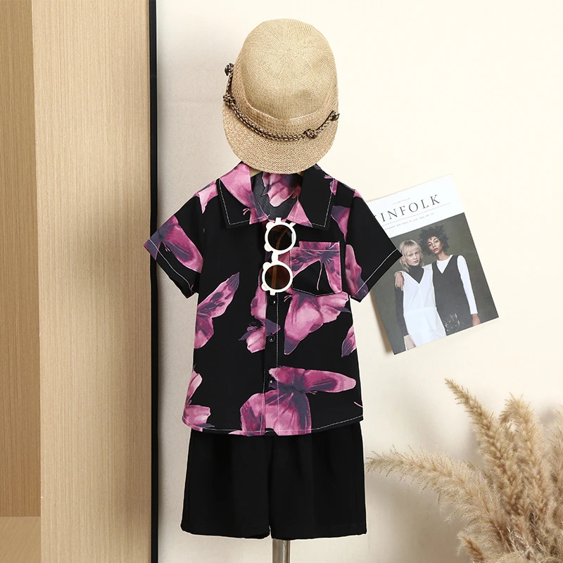 夏季儿童礼服主持人男童西装套装男孩宝宝休闲儿童西装套装男孩