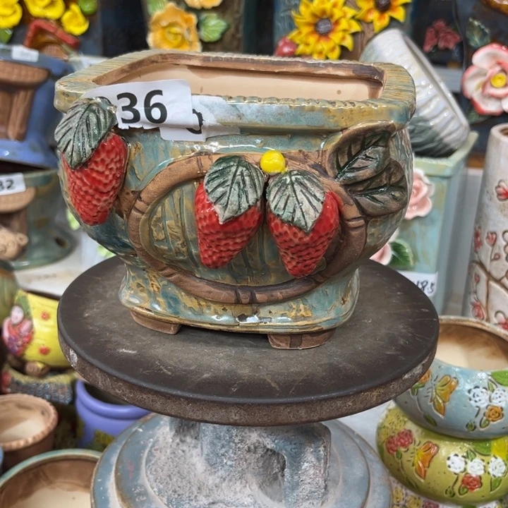 紫砂花盆粗陶材质多肉花盆