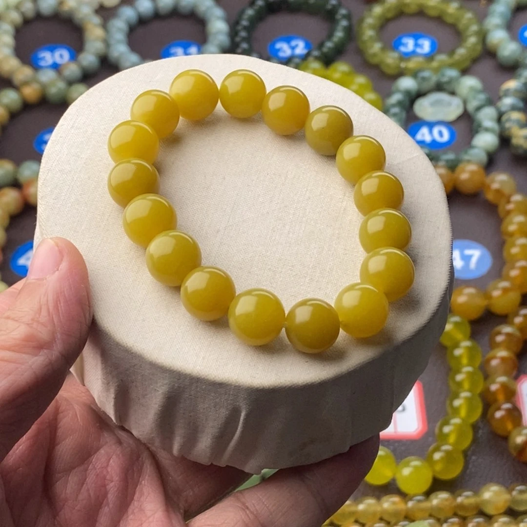 蛇纹石玉手串未镶嵌