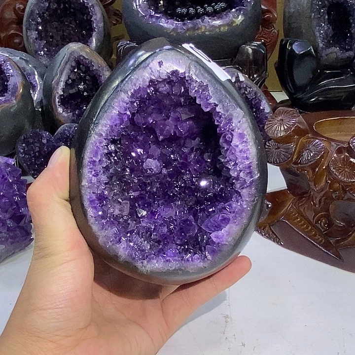 ༺***༻紫晶珠宝半成品未镶嵌022