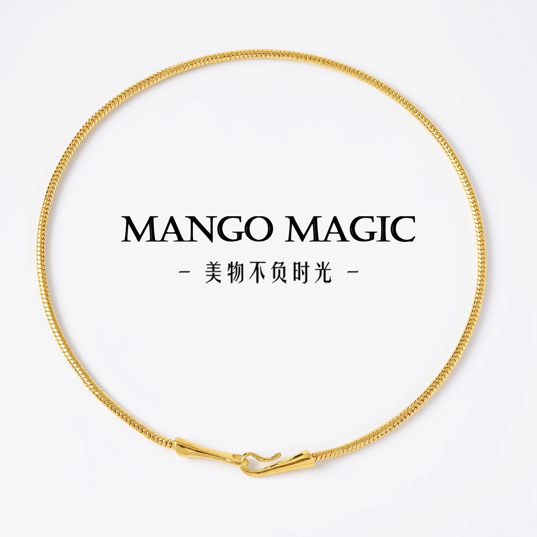 mango magic 铜合金项链 法式复古优雅气质轻奢时尚简约项链 9848