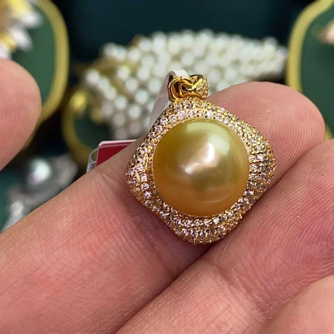 颈饰银S925镶嵌海水珍珠