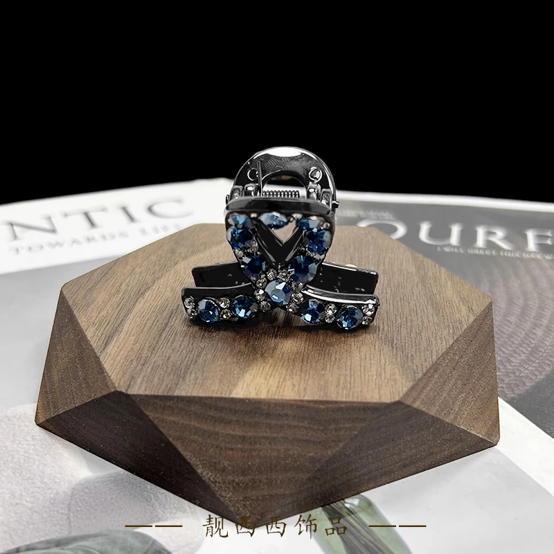 【LXX靓西西】150 抓夹4.5厘米蓝色精致优雅半扎发抓夹