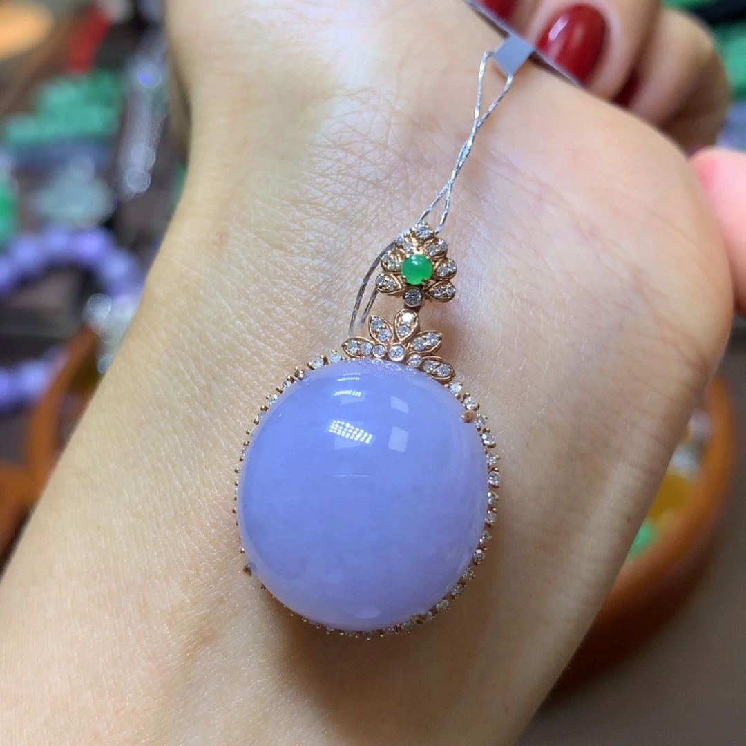 【闪购商品】翡翠颈饰18K金镶嵌翡翠