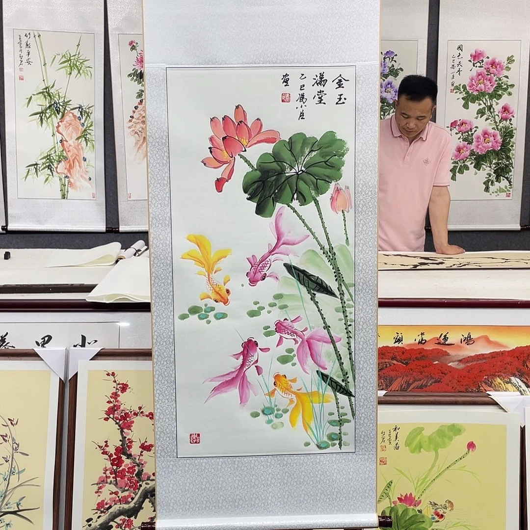 国画手绘手写作品