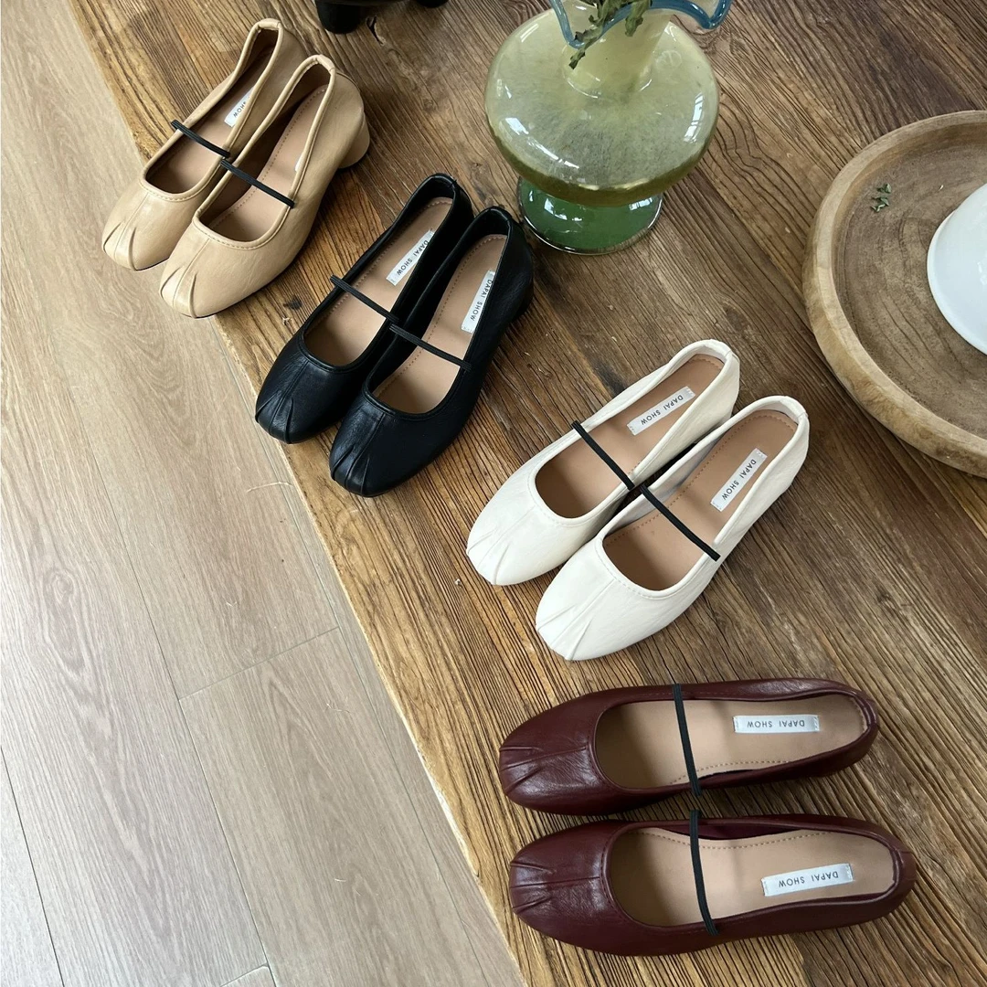 方跟一字带单鞋H7579