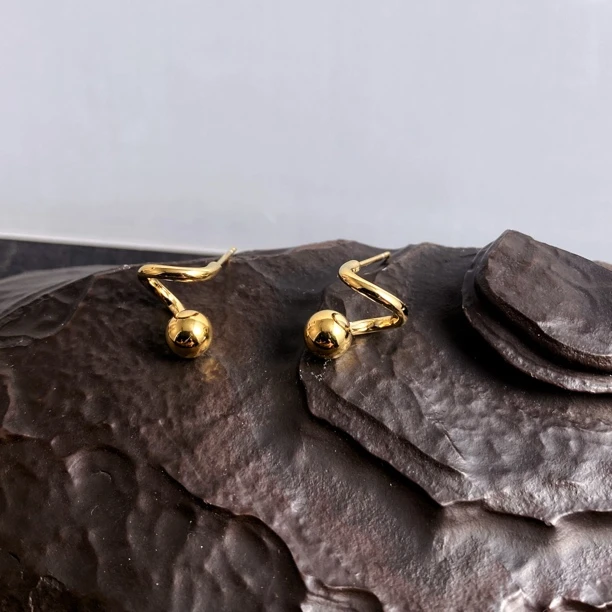 925银耳饰 星球 简约高级小众旋转耳钉05250429