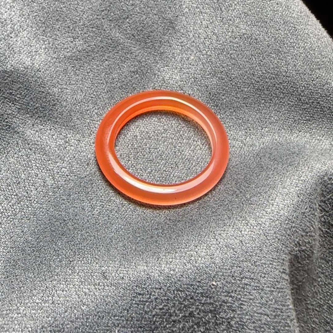 南红玛瑙戒圈未镶嵌美***～