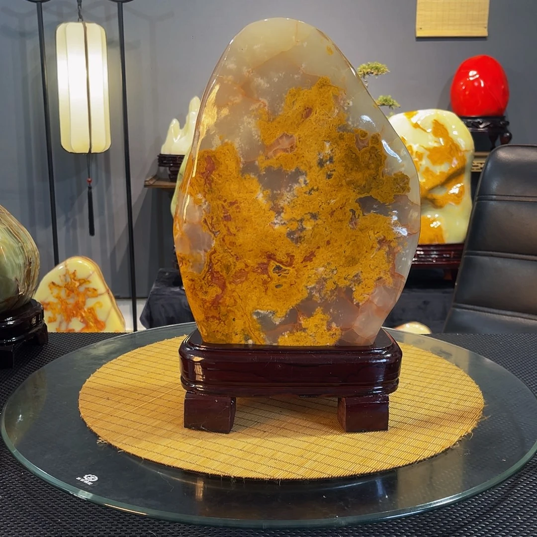 石材天然原石摆件