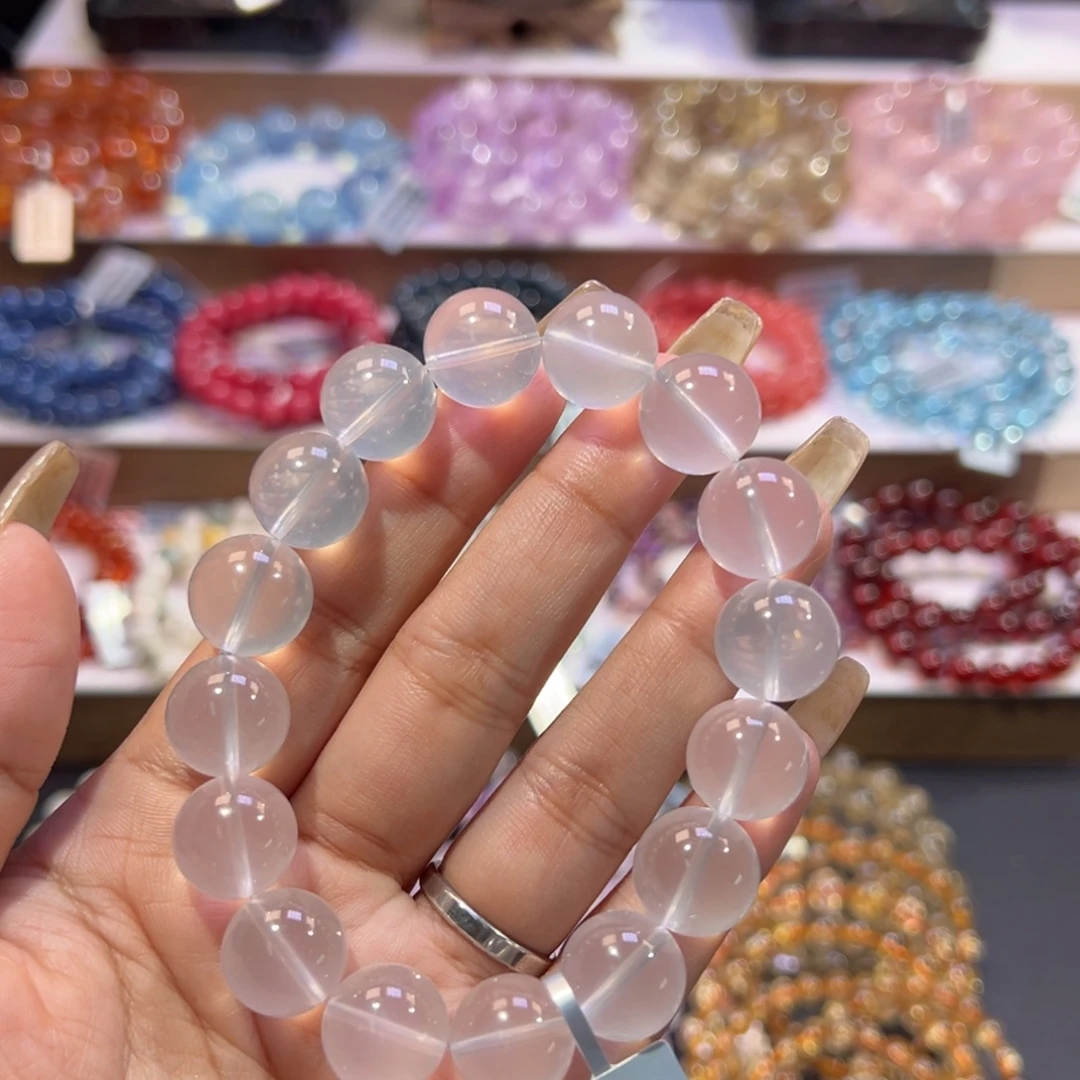 手串未镶嵌水晶天花板福利奶白晶13.8mm