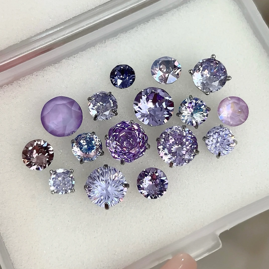 钛钢耳饰 RINGRING商店 梦核幻境紫色钛钢养耳耳骨钉少女感耳钉