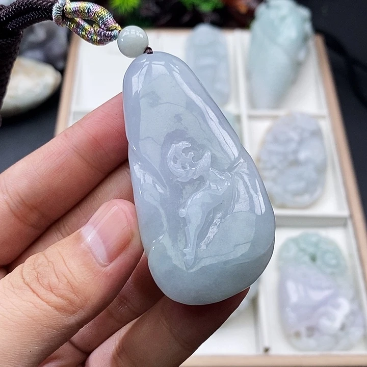 颈饰未镶嵌翡翠缅甸天然翡翠A货