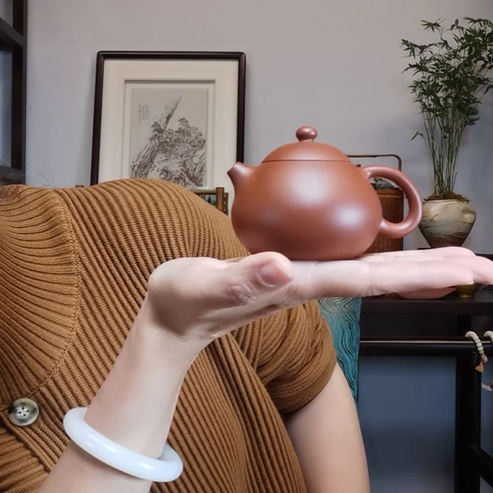 笑***鸿紫砂茶壶文旦半手工