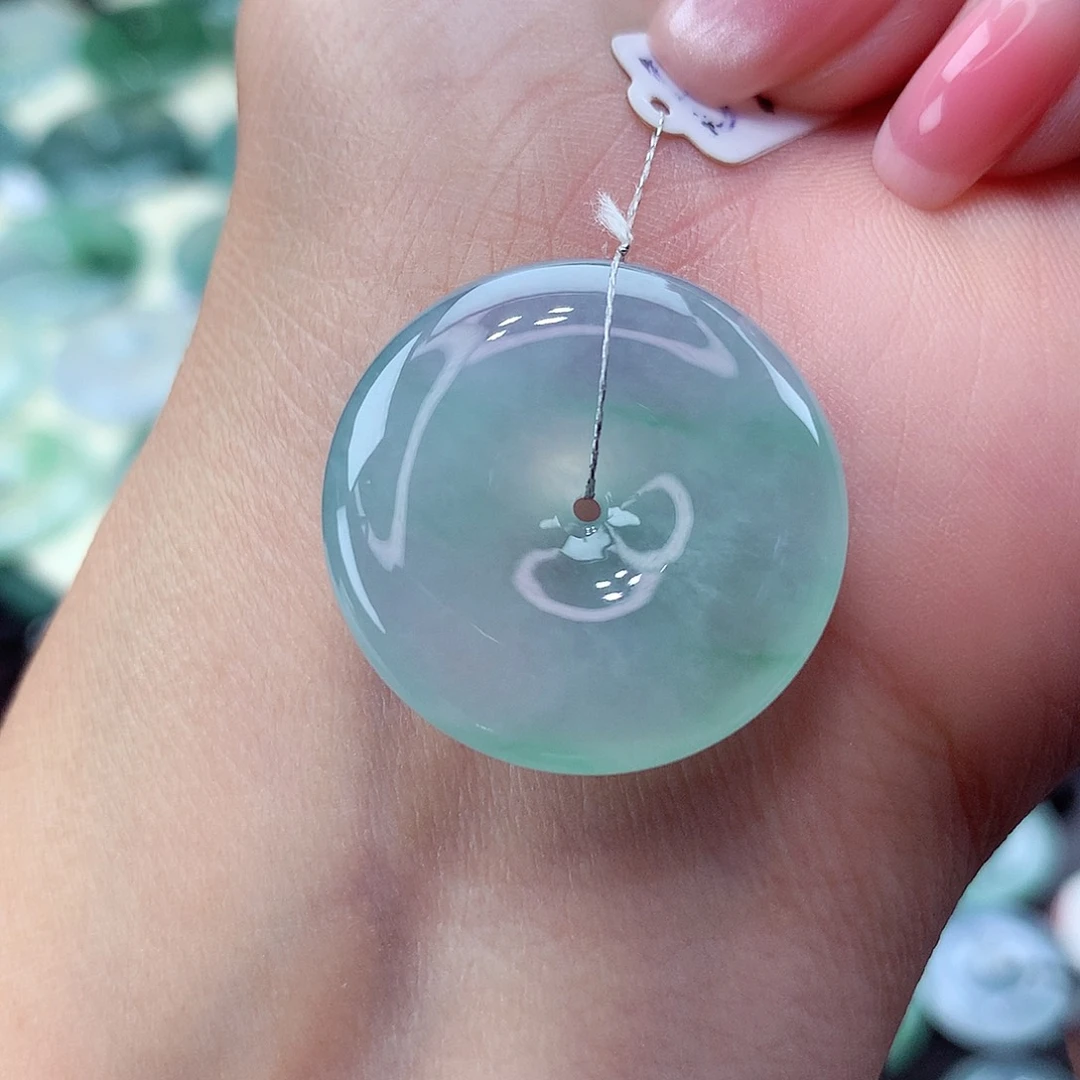 翡翠未镶嵌颈饰编号107尺寸25.4-6.4