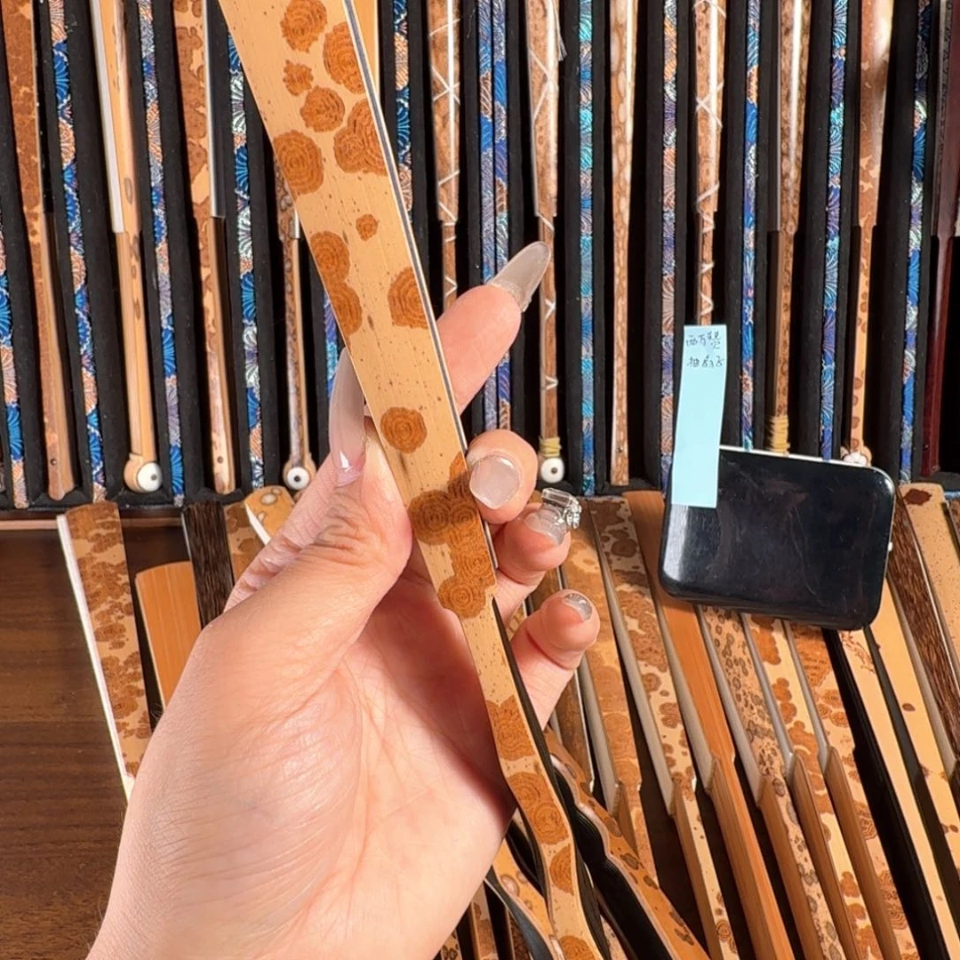 逍***K扇子兵哥扇艺斑竹折扇