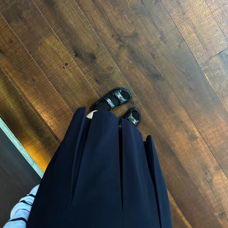 盈盈温柔 百褶半身裙