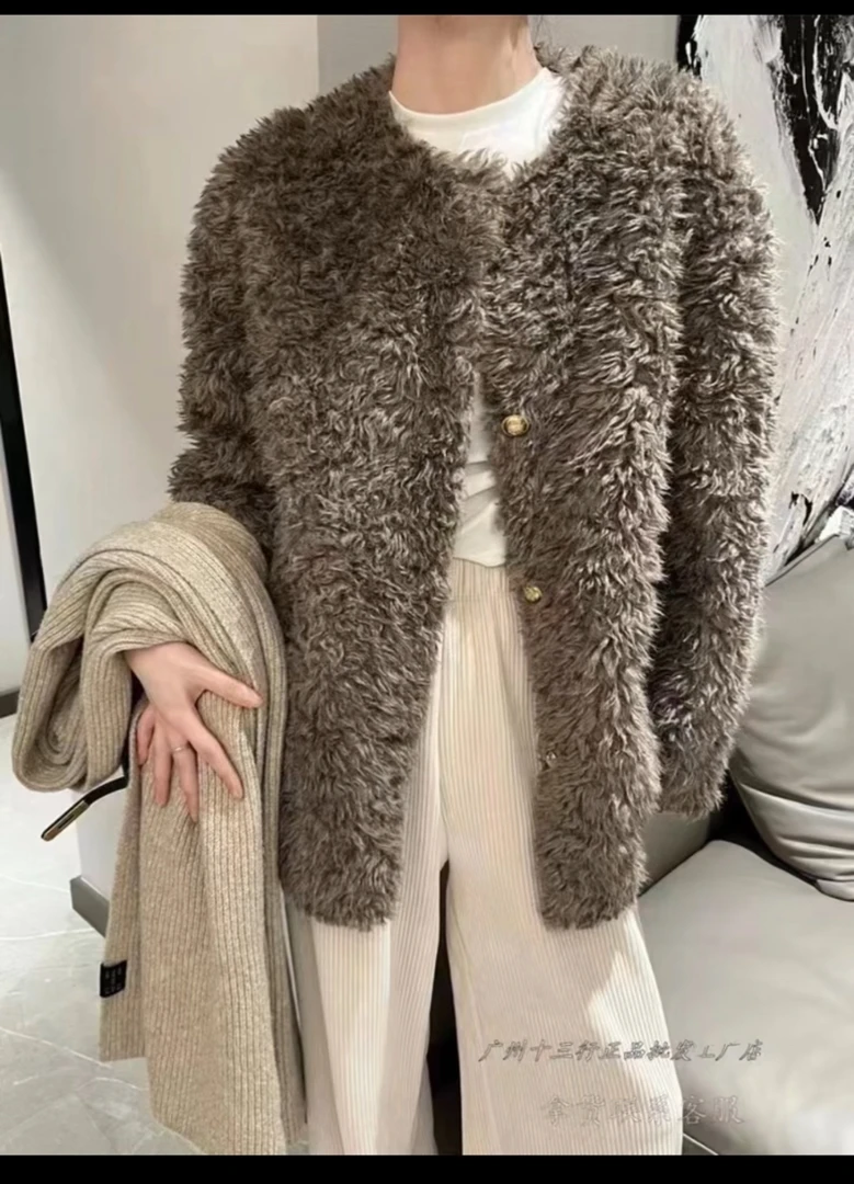 气质宽松毛毛外套轻奢高级感时尚保暖女装冬季大衣