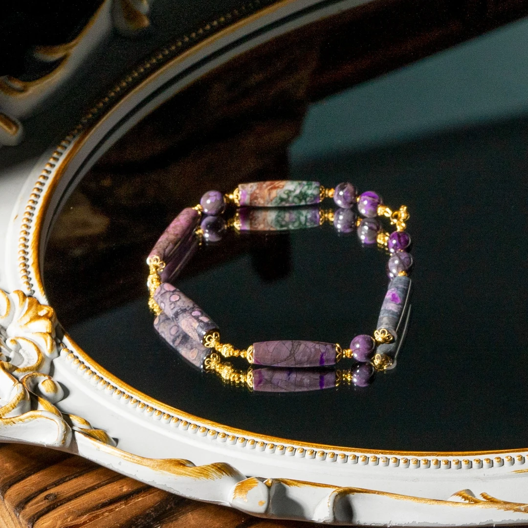 世间臻宝-18K金舒俱来桶珠5mm+-手链/多样性发/P9269/30