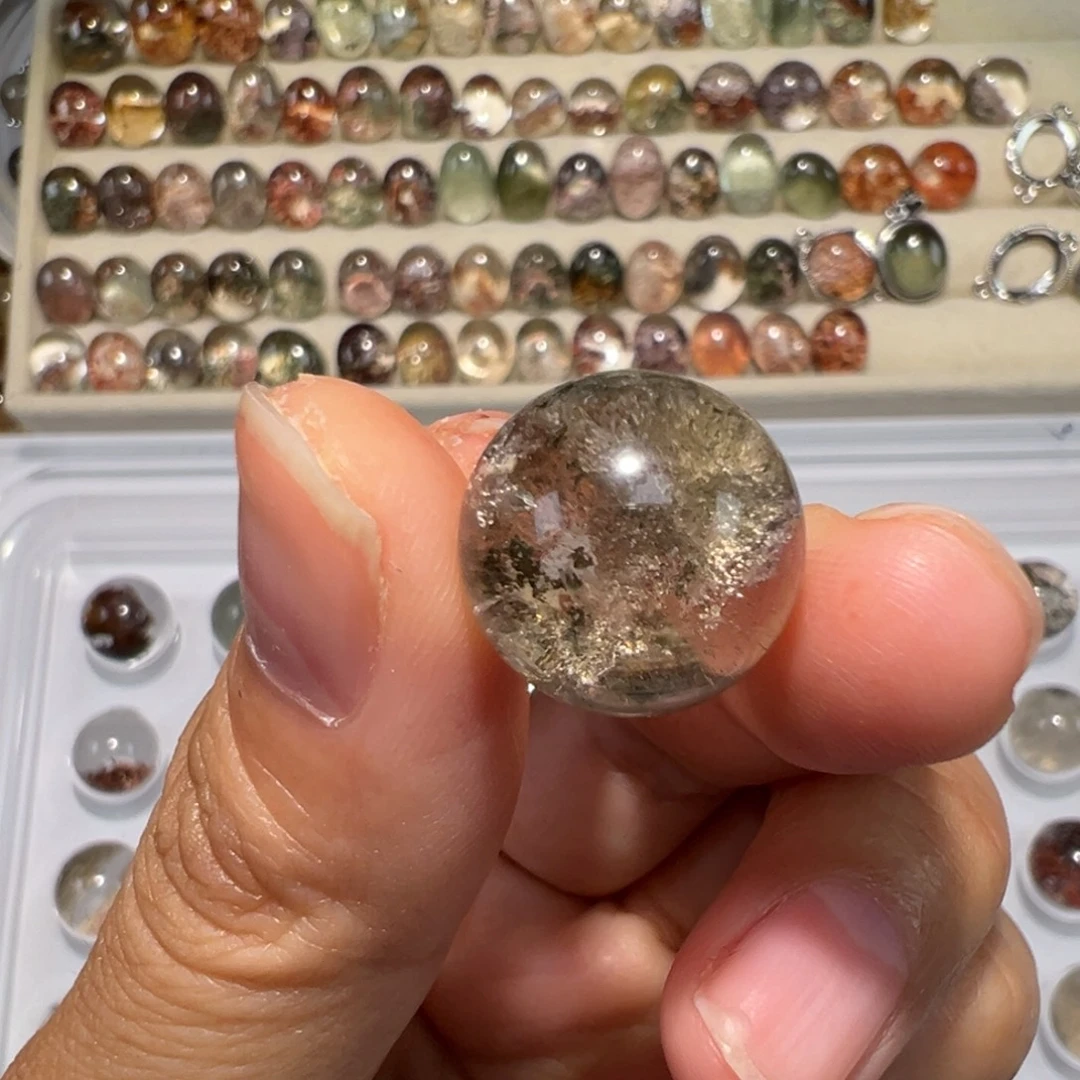 我***呢银S925镶嵌手链烟晶