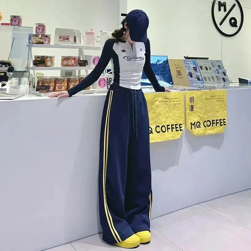 新款松紧腰抽绳休闲运动裤YMR-5001