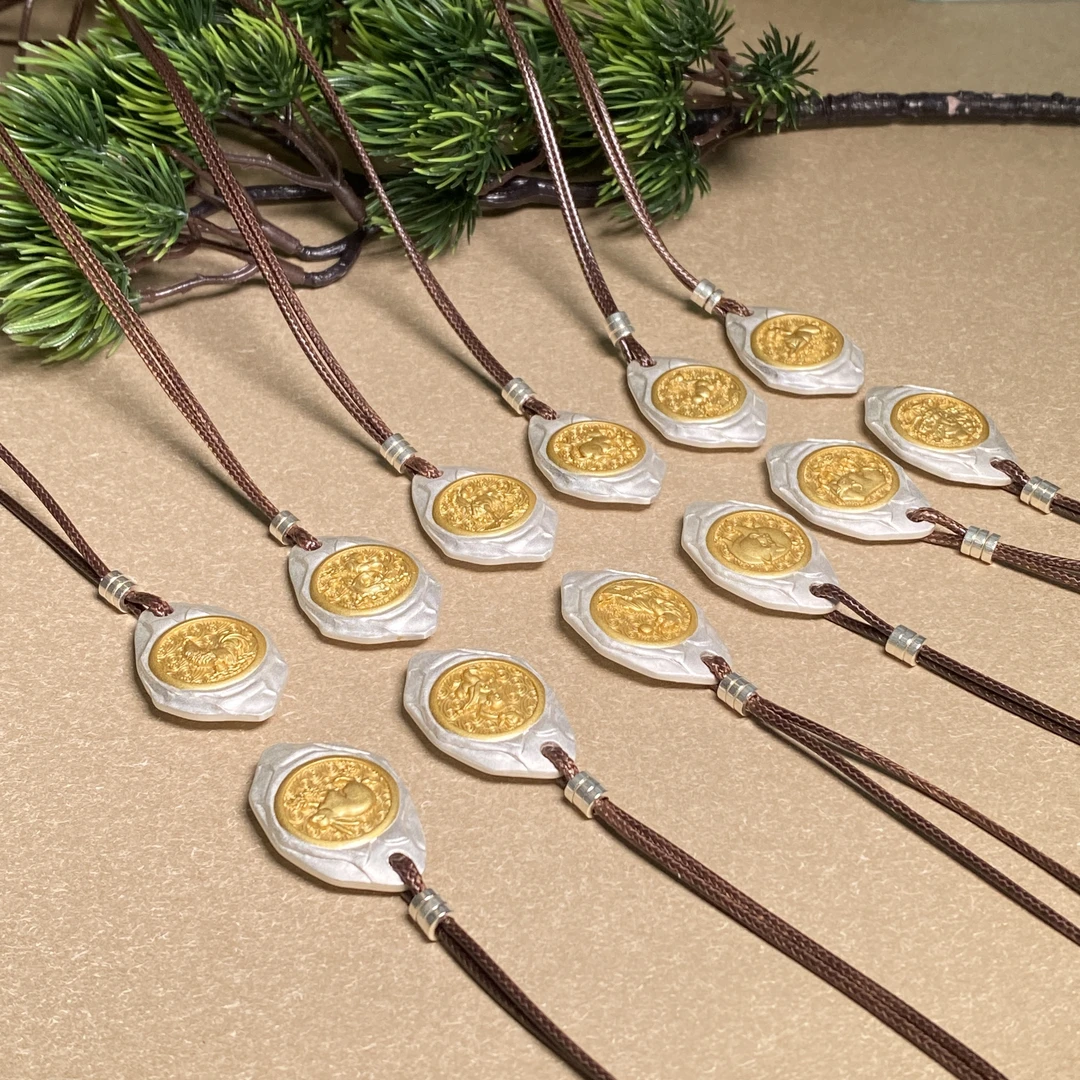 足银银制品 【小北好物】足银吊坠6-17QL95X111【约21*33mm】带绳