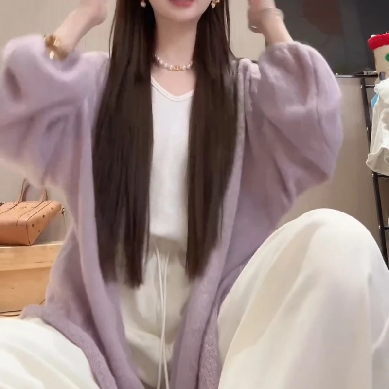 春夏新款【奶油衫】四色灯笼袖开衫松弛显瘦百搭宽松上衣LK2502322