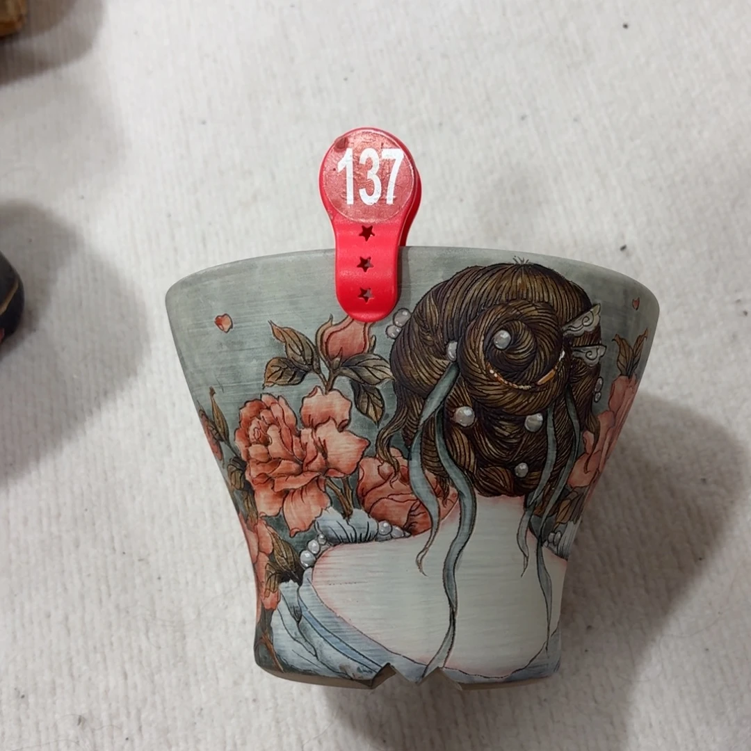 贪***✘紫砂花盆陶瓷多肉花盆精品