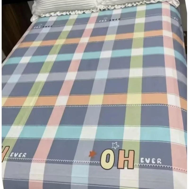 双人床单-【靓彩格语】尺寸2.3*2.5米长绒棉面料