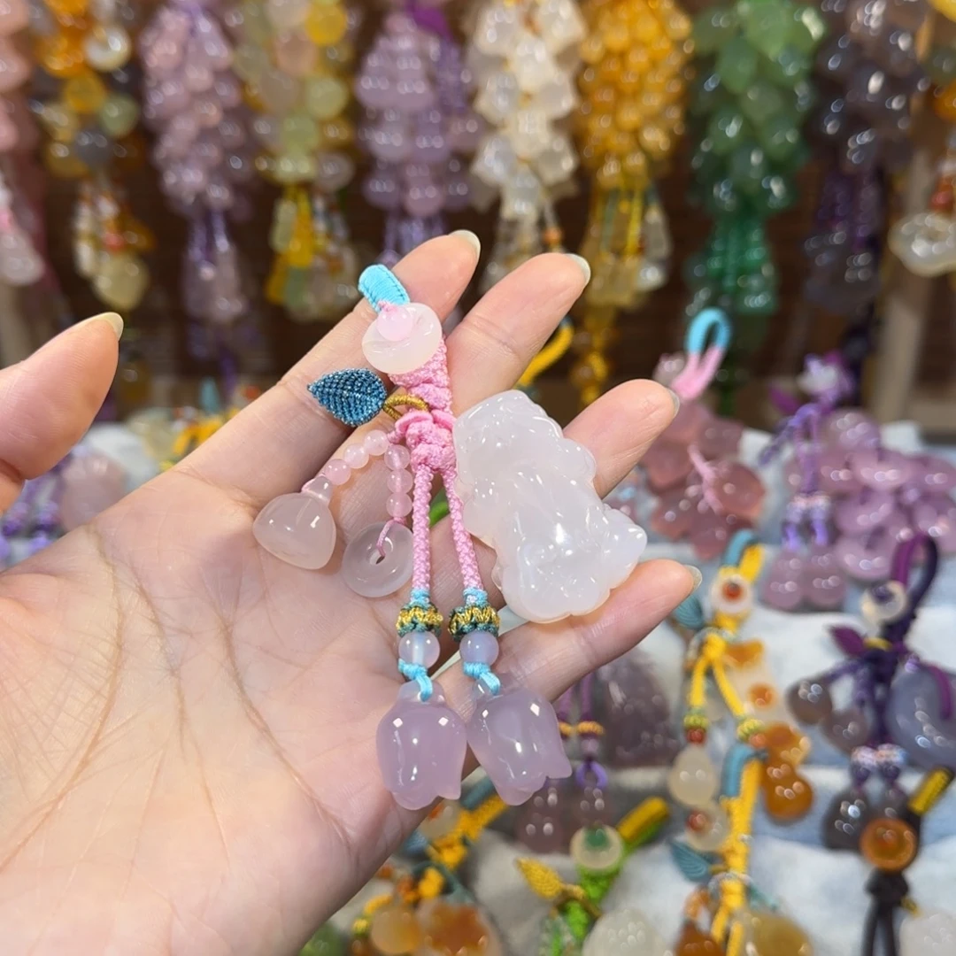 芝***芝玛瑙/玉髓未镶嵌钥匙挂件