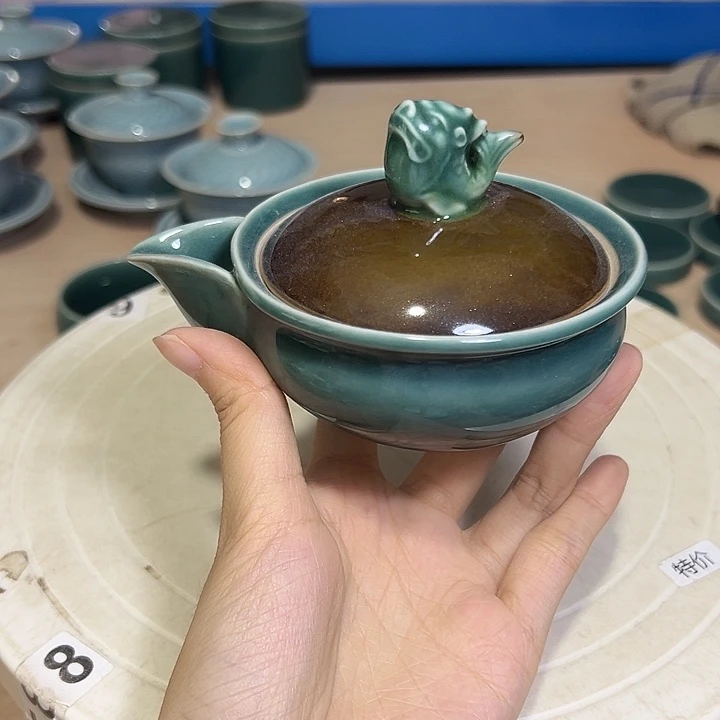 龙泉云间青瓷小米茶器