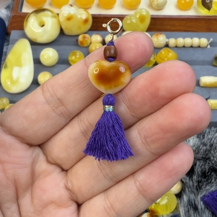 琥珀未镶嵌手链15mm