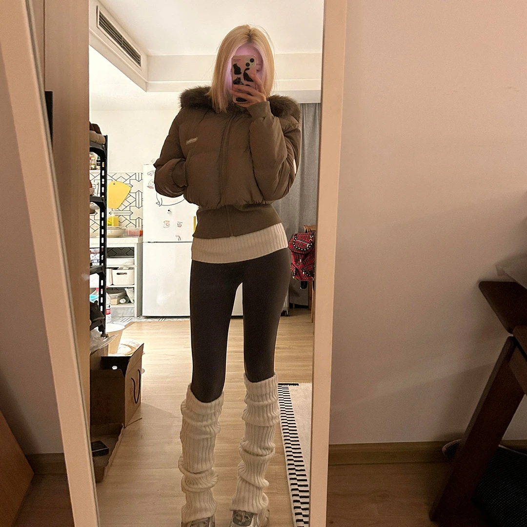 美式高级感大毛领收腰棉服女2025年冬季新款棉衣加厚短款棉袄外套