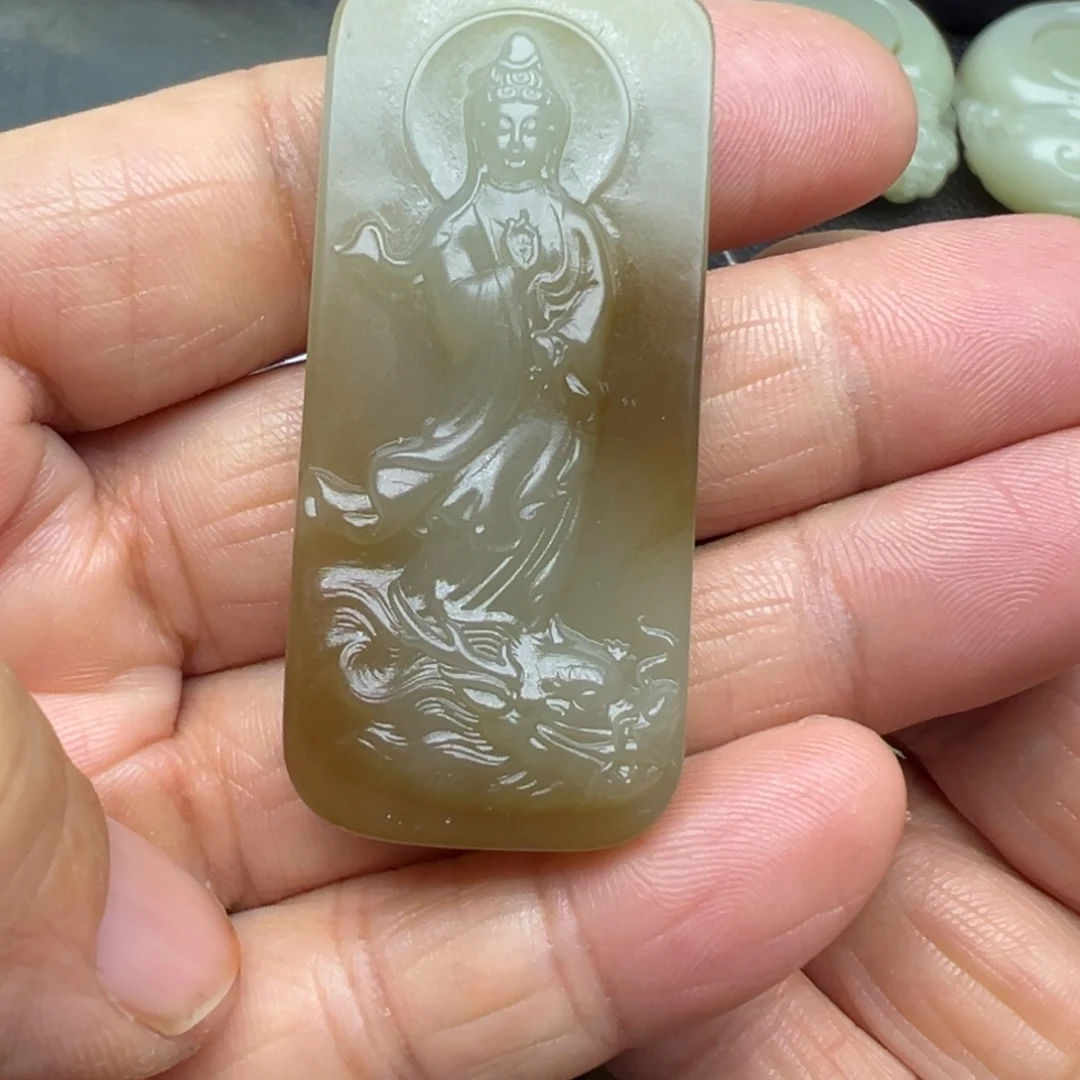 和田玉（糖玉）未镶嵌吊坠(不含链)