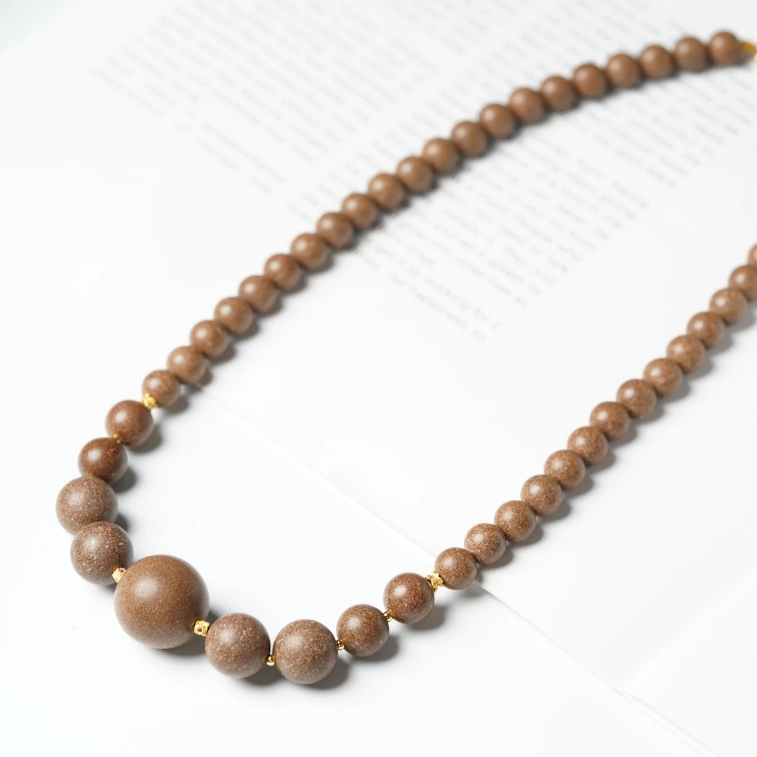 【珊木居】HXZ1269JY TO-P系列 息肌丸合香珠0.8+1.7圆珠项链