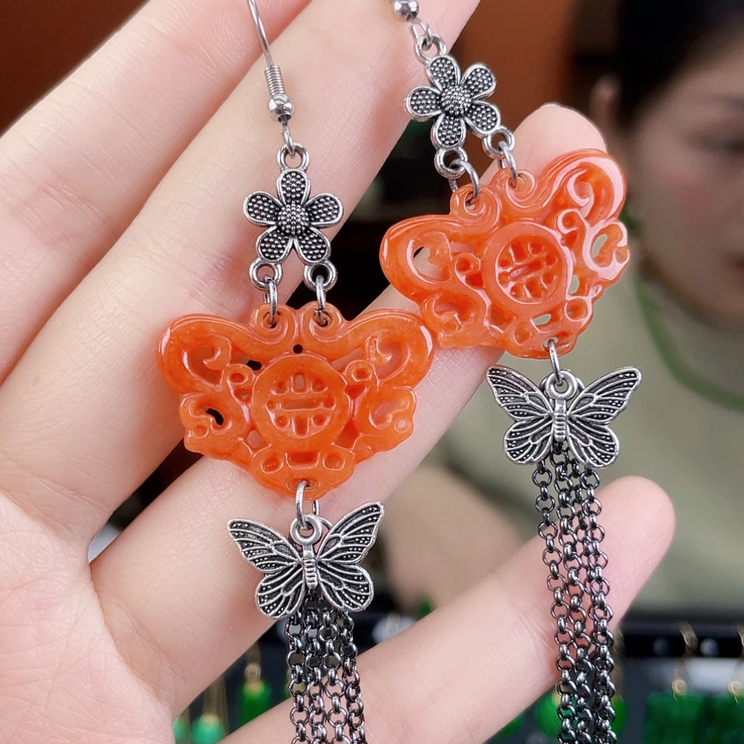 翡翠未镶嵌耳饰饰品