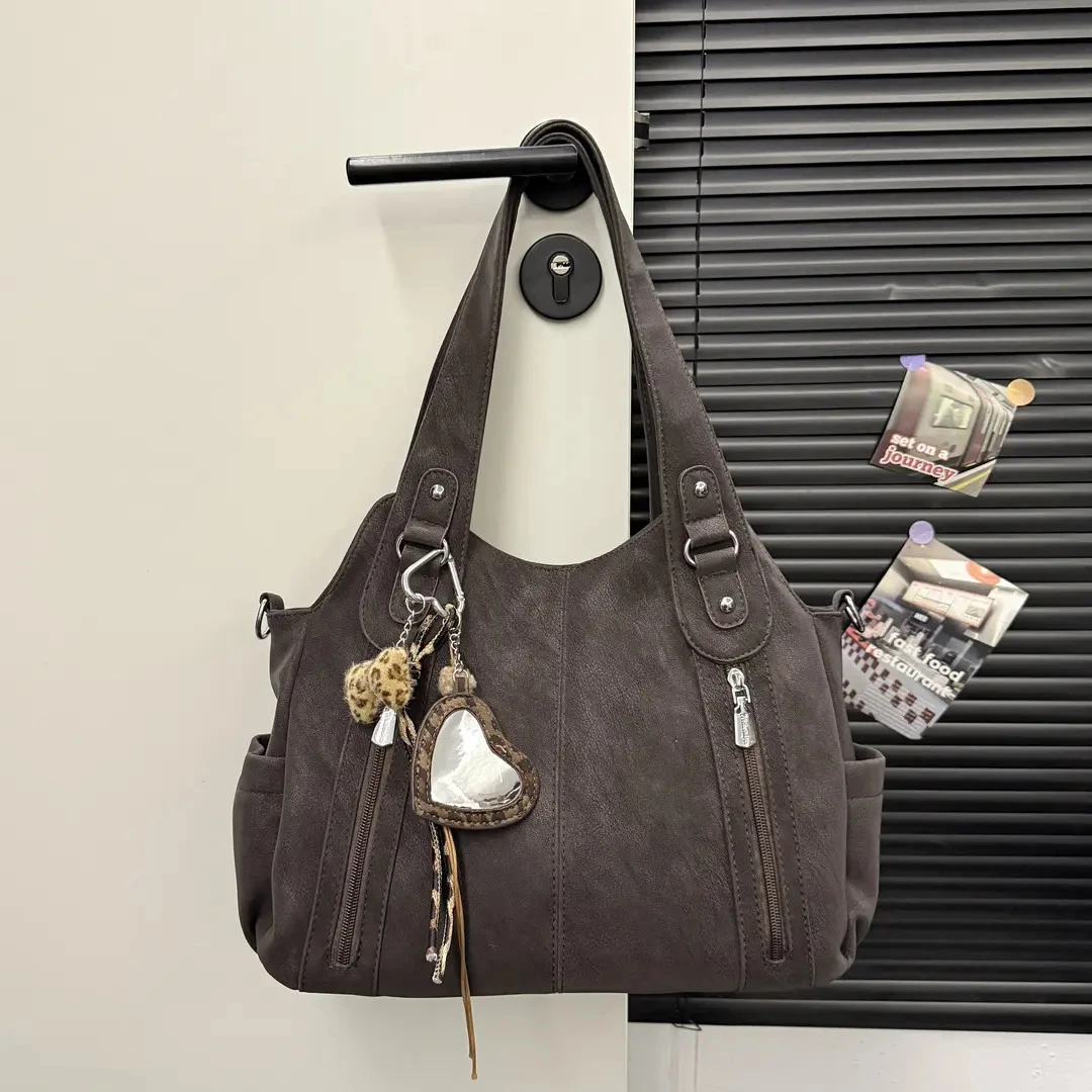 法式复古高级感大容量托特包女2025冬季新款斜挎百搭高级感单肩包