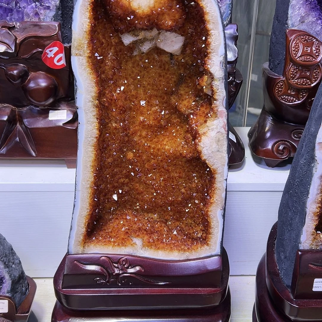 大型摆件（非配饰）黄晶未镶嵌晶