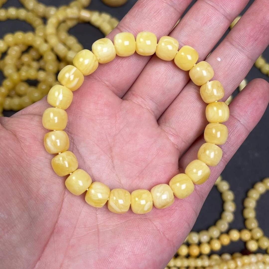 蜜蜡未镶嵌裸石蜜蜡手串9.5mm