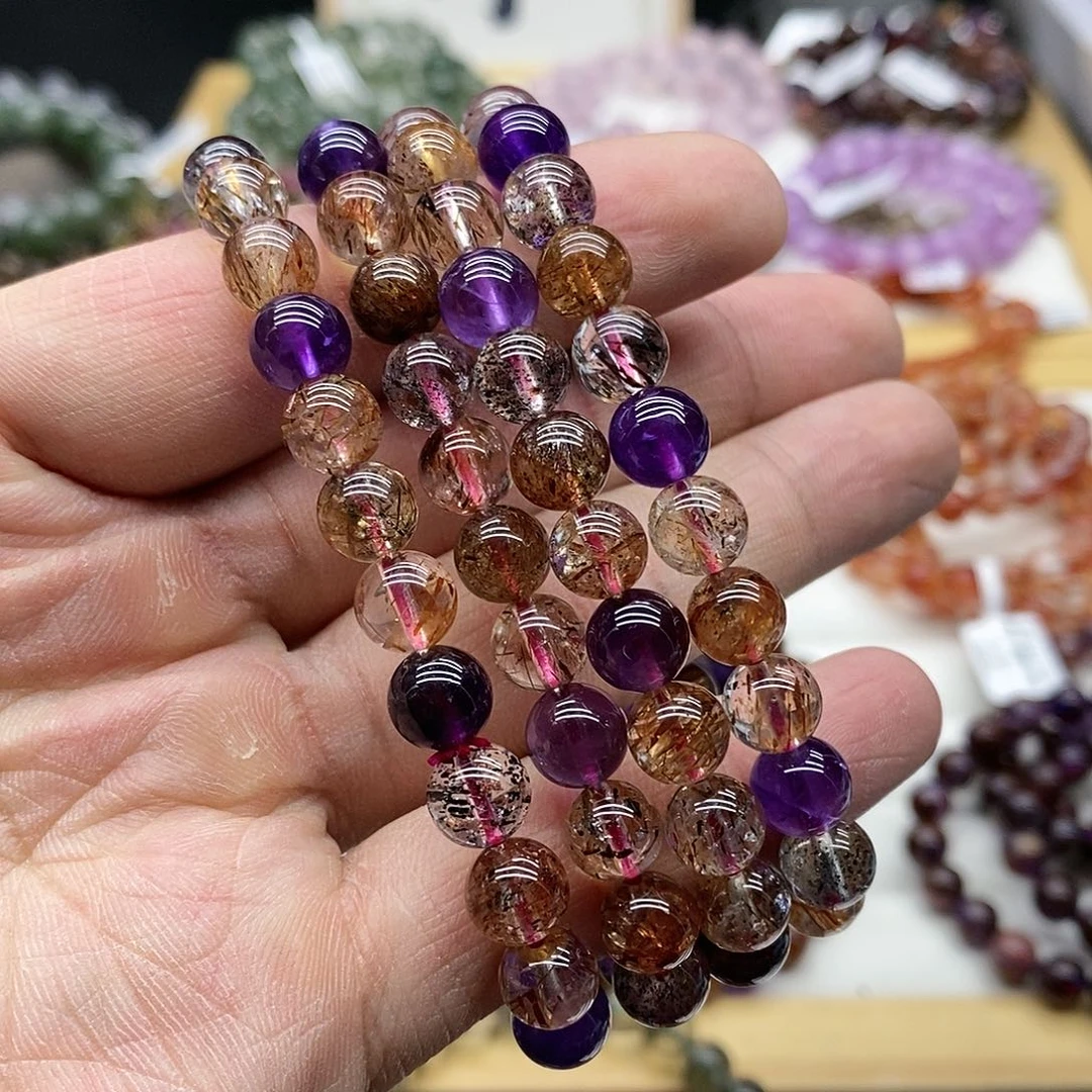 水晶手链未镶嵌多样性发货发一条