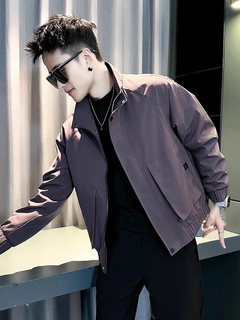 春秋季夹克男款潮流上衣男装2025新款今年流行高级感痞帅潮牌外套