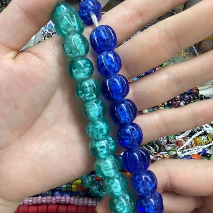 颈饰琉璃飘花瓜珠卡14+可半