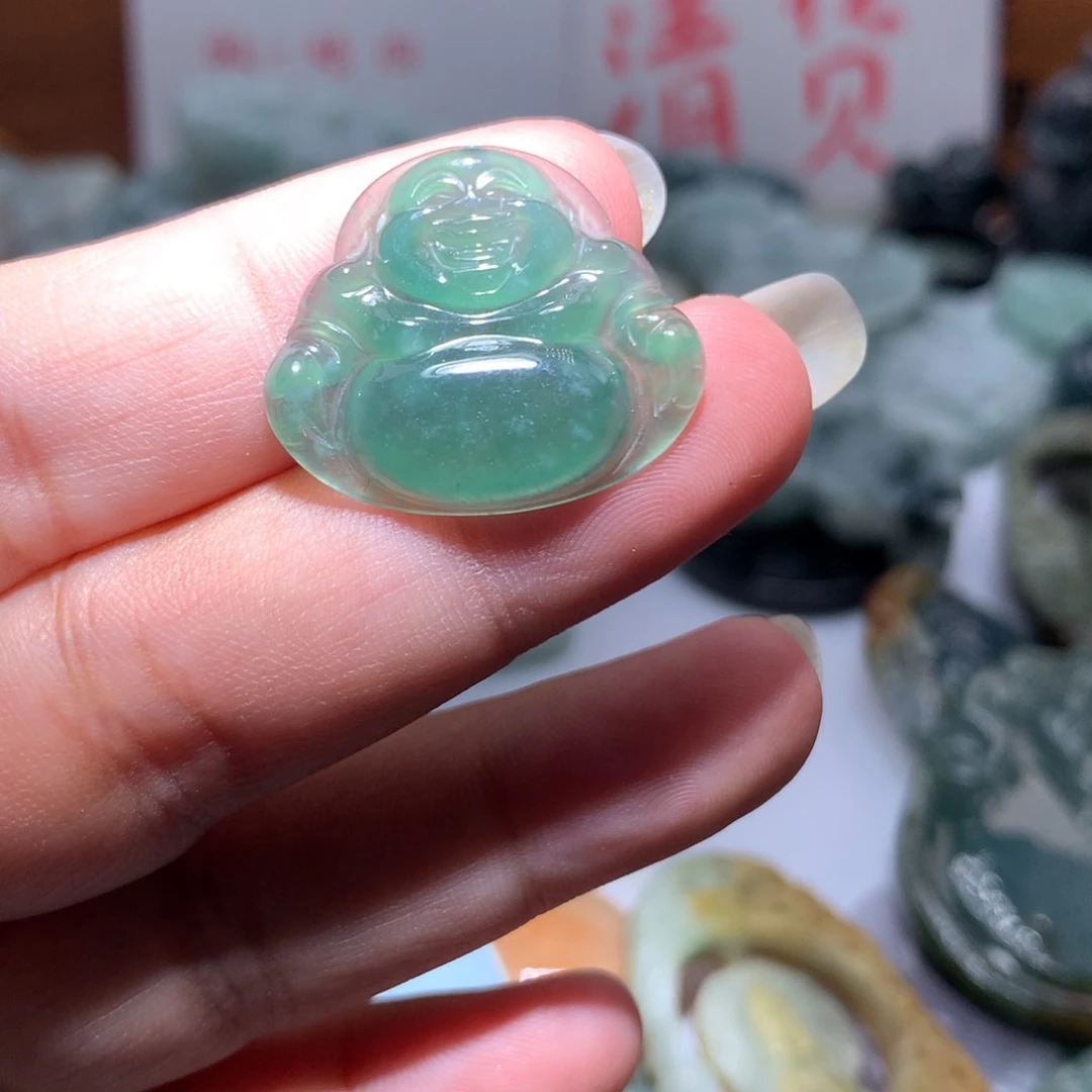 翡翠未镶嵌颈饰保真天然A货翡翠