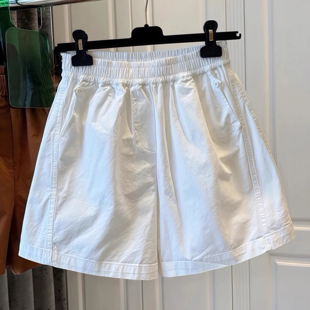 卡莲格/大码韩版休闲百搭阔腿热裤女夏季新款微胖mm高腰显瘦短裤