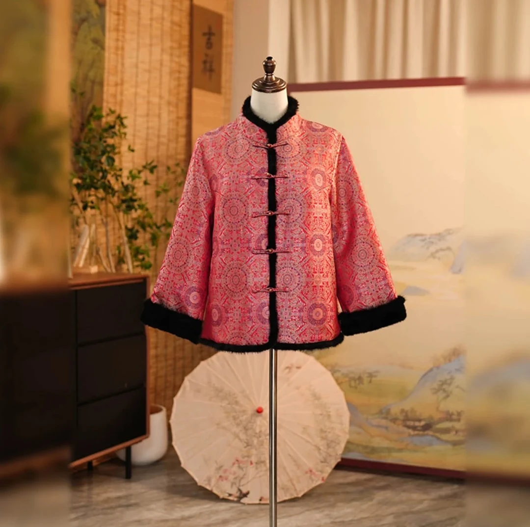 新款国风加厚提花新中式加厚上衣-5532-艾希