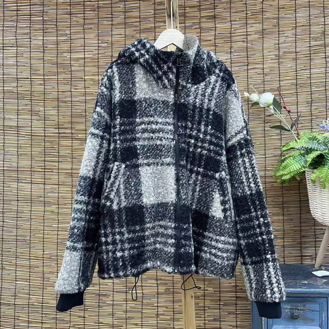 18514新款秋冬加绒双面穿休闲减龄宽松显瘦上衣棉服外套