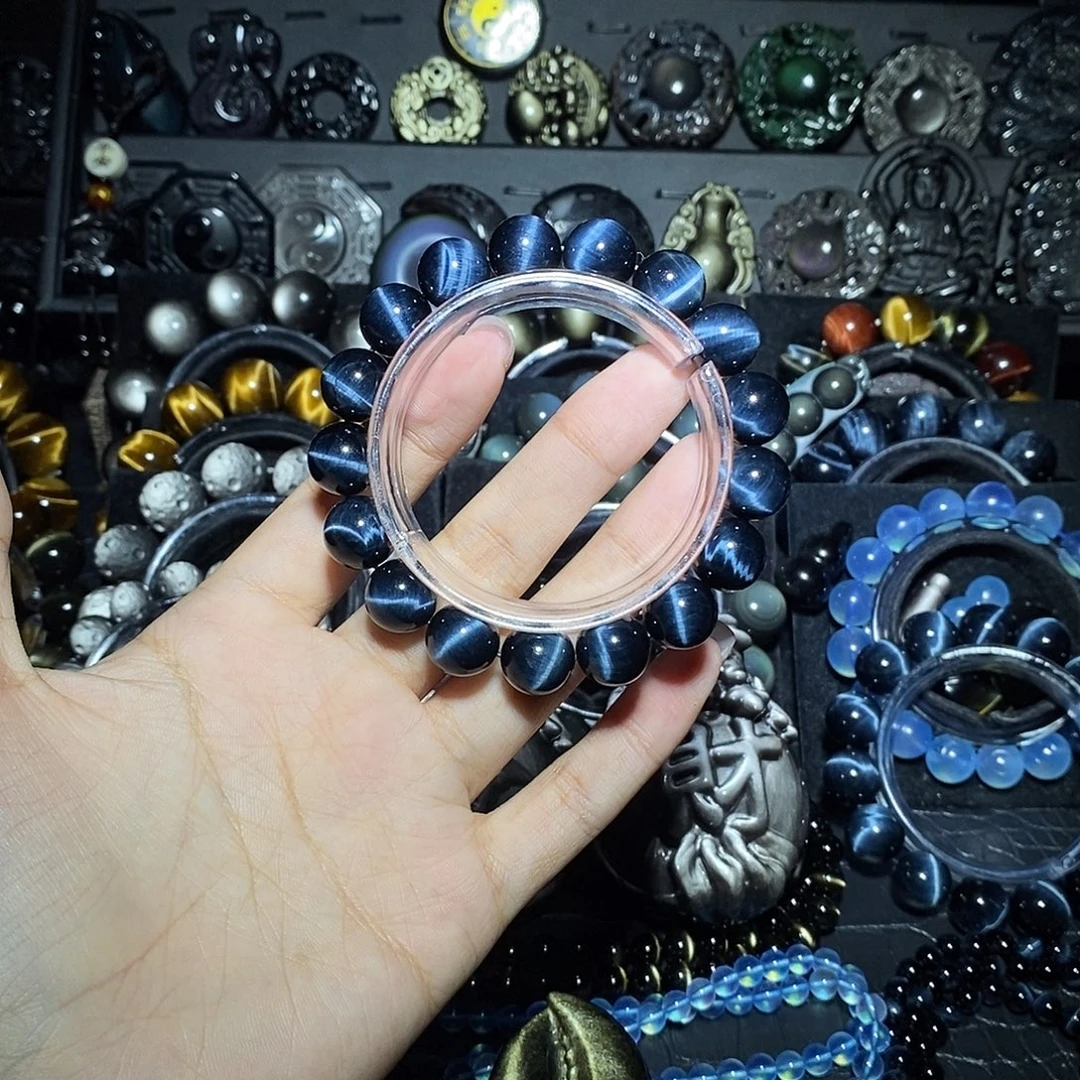 超***²黑曜岩未镶嵌手链