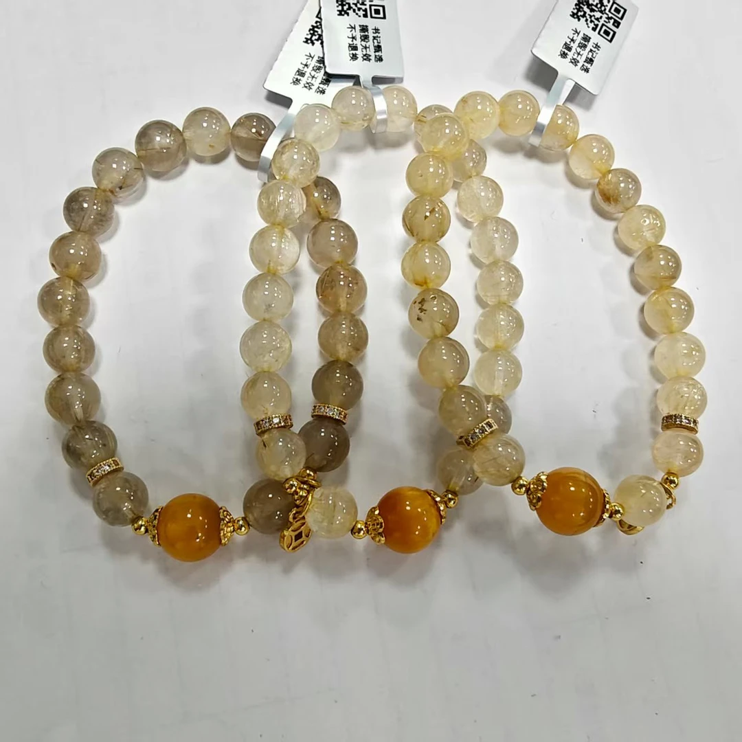【书记甄选】原创金发晶单圈手链 多样式发一件 约8mm BB675