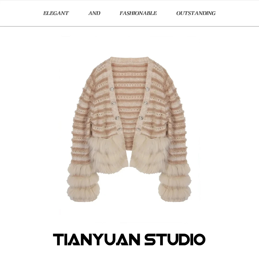 【矜贵姐姐】毛衣JJQ4SY6329冬季时尚百搭气质轻奢短款设计感上衣女