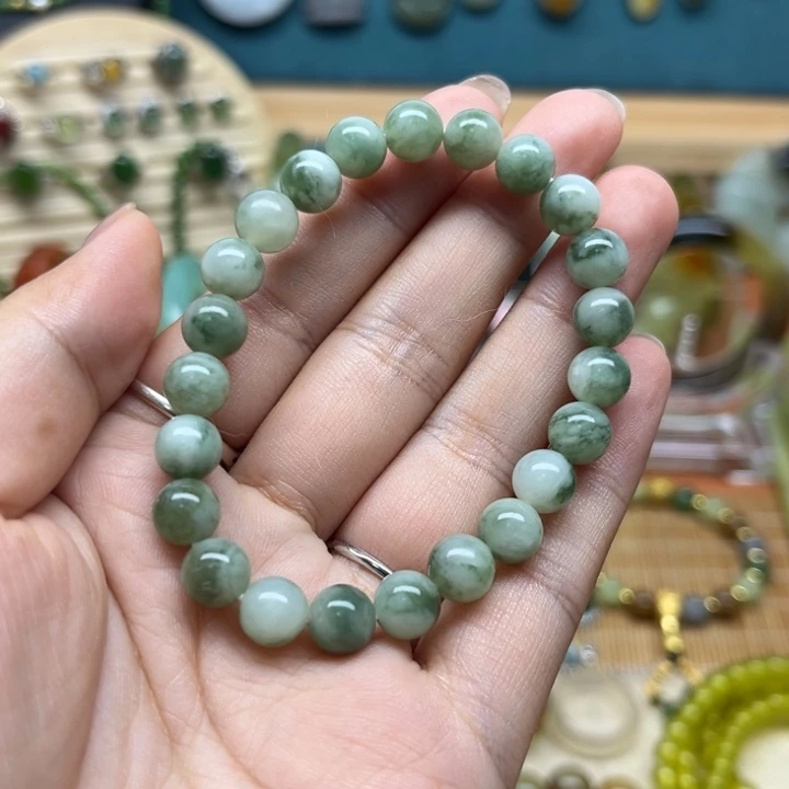 叶***可蛇纹石玉未镶嵌手串