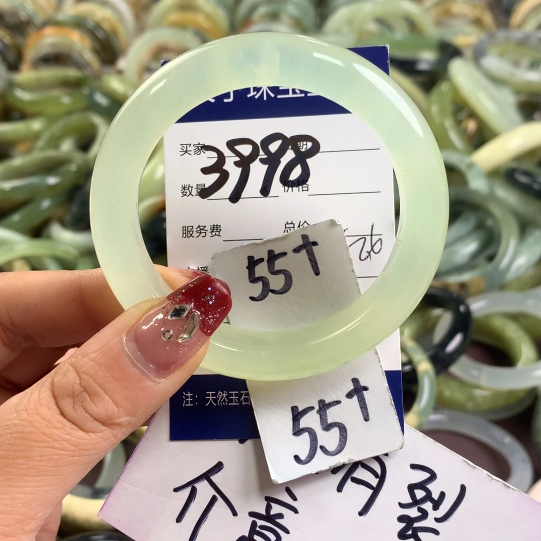 蛇纹石玉手镯未镶嵌3998